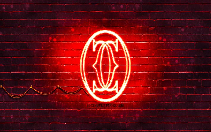 ダウンロード画像 カルティエの赤ロゴ 4k 赤brickwall カルティエゴ ファッションブランド カルティエネオンのロゴ カルティエ フリー のピクチャを無料デスクトップの壁紙