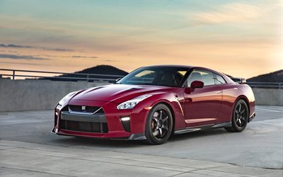 Nissan GT-R, Track Edition, 2017, Tuning GT-R, sports cars, black disks, red GT-R, Nissan