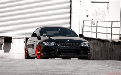 El BMW M3, 335i, E92, rojo llantas, tuning, negro m3, BMW