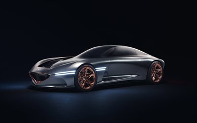 Genesis Essentia Concept, 2018, electric luxury car, electric car, high-performance concept