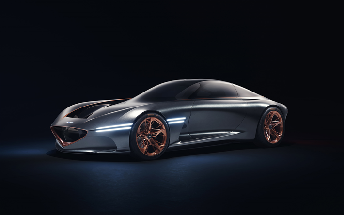 Genesis Essentia Concept, 2018, electric luxury car, electric car, high-performance concept