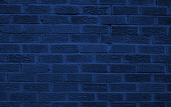 blu texture di mattoni, pietra, texture, muratura, sfondo blu, mattoni, muro blu