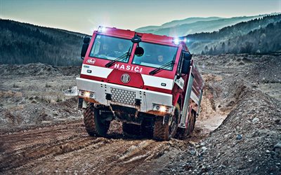 Tatra T815, moteur de feu, les pompiers, T815-731R, l&#39;extinction des incendies de for&#234;t concepts, moderne, camions de pompiers, tch&#232;que camions Tatra
