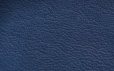Blue leather texture, blue fabric background, leather, blue leather background