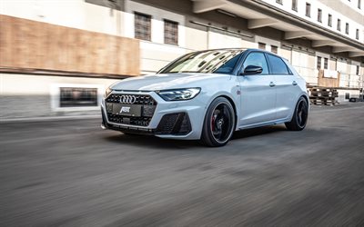 2020, Audi A1, ABT, white hatchback, exterior, tuning, new white A1, German cars, Audi