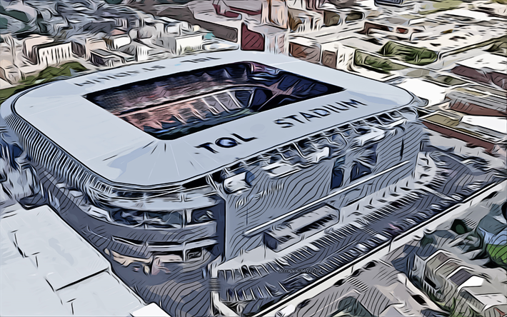 TQL Stadium, 4k, vector art, TQL Stadium drawing, FC Cincinnati, creative art, TQL Stadium art, vector drawing, MLS, FC Cincinnati stadium, USA