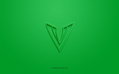 tampa bay vipers, logo 3d creativo, sfondo verde, xfl, emblema 3d, squadra di football americano, usa, arte 3d, football americano, logo 3d di tampa bay vipers