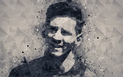 Lionel Messi, 4k, le visage, les cr&#233;atifs g&#233;om&#233;trique portrait, footballeur Argentin, geometric art, de Barcelone, de La Liga, Espagne, Catalogne, art cr&#233;atif, Leo Messi