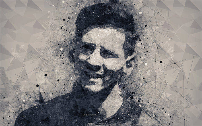 lionel messi, 4k -, gesichts -, kreativ-geometrische portr&#228;t, argentinische fu&#223;baller, geometrische kunst, barcelona, la liga, spanien, katalonien, kunst, leo messi