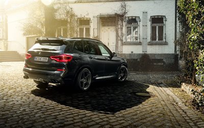 BMW X3, 2018, ACS3, nuevo crossover, el exterior, el ajuste de la X3, AC Schnitzer, vista posterior, negro nuevo X3, coches alemanes, BMW