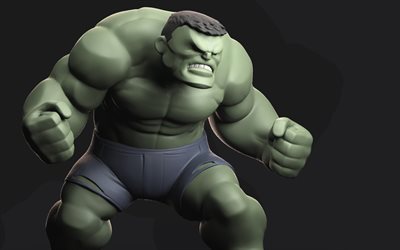 Hulk, 2018 film, art 3d, super-h&#233;ros, Avengers Infinity War