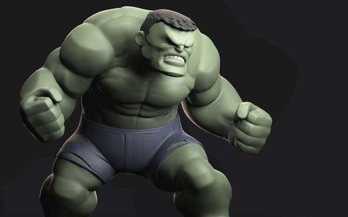Hulk, 2018 elokuva, 3d art, supersankareita, Avengers Infinity War