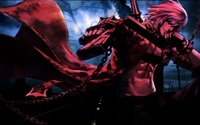 Dante, protagonist, manga, gun, Devil May Cry, darkness