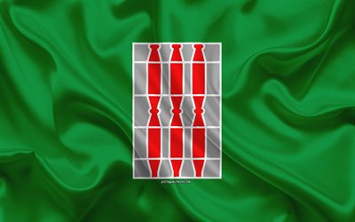 Lipun Umbria, 4k, silkki tekstuuri, Umbria, silkki lippu, Italian alueilla, Italian alueen lippu, Umbria lippu, Italia, hallinnollinen alue