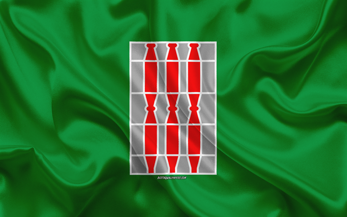 Bandiera dell&#39;Umbria, 4k, seta, texture, Umbria, bandiera, Regioni d&#39;Italia, area italiana bandiera, Italia, area amministrativa