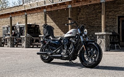 2020, Harley-Davidson, Sportster Iron 1200, side view, exterior, new black Iron 1200, american motorcycles