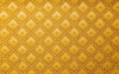 yellow vintage background, vintage floral pattern, yellow damask pattern, floral patterns, vintage backgrounds, yellow retro backgrounds, floral vintage pattern