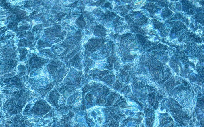 acqua blu, texture, onde sfondo blu, acqua, onde texture, piscina, vista dall&#39;alto, il mare texture