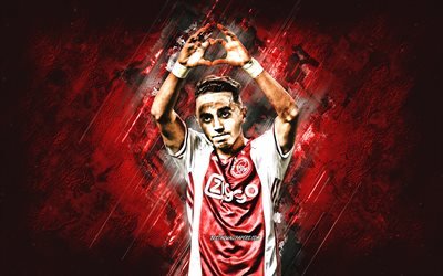Abdelhak Nouri, AFC Ajax, オランダのフットボーラー, 赤石の背景, サッカー, Ajax, 【クリエイティブ-アート