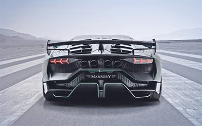 Mansory Cabrera, back view, 2020 cars, Lamborghini Aventator SVJ, supercars, tuning, Mansory