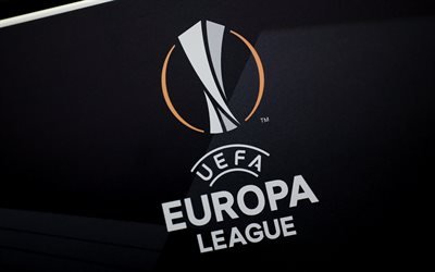 Europa logo de la Liga, torneo de f&#250;tbol, fondo gris, Europa, el f&#250;tbol, la UEFA, emblema de la Liga Europa