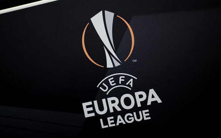 Europa League-logo, jalkapalloturnaus, harmaa tausta, Euroopassa, jalkapallo, UEFA, uusi tunnus, Europa League