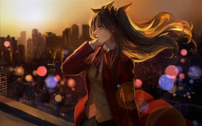 Rin Tohsaka, etkisi, Kader kalmak gece, şehir, manga, TİP-MOON
