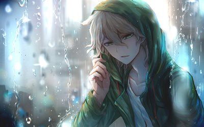 Nagito Komaeda, rain, manga, Danganronpa, Komaeda Nagito