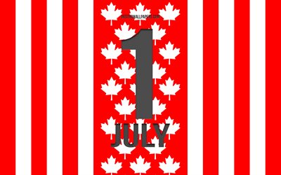 1 de julho de, Dia Do Canad&#225;, Canadense feriado nacional, Canad&#225;, arte criativa, bandeira do Canad&#225;
