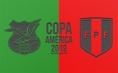 Bolivia vs Peru, 2019 Copa America, jalkapallo-ottelu, promo, Copa America 2019 Brasilia, CONMEBOL, Etel&#228;-Amerikan Mestaruuskilpailut, creative art, Bolivian jalkapallomaajoukkue, Perun jalkapallomaajoukkue, jalkapallo