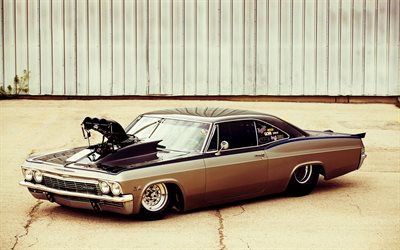 chevrolet impala kompressor, 1965, american classic cars, retro-autos, tuning impala, chevrolet