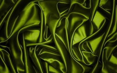 olive silk, 4k, olive fabric texture, silk, olive backgrounds, olive satin, fabric textures, satin, silk textures