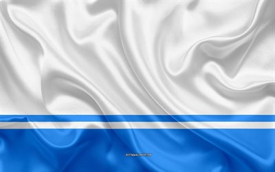 Flagga Adygeiska Republiken, 4k, silk flag, Federala distrikten i Ryssland, Adygeiska Republiken flagga, Ryssland, siden konsistens, Adygeiska Republiken, Ryska Federationen