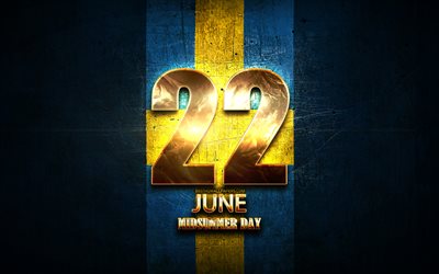 Dia De Ver&#227;o, 22 de junho, ouro sinais, Sueco feriados nacionais, Su&#233;cia Feriados, Su&#233;cia, Europa, Solst&#237;cio de ver&#227;o Dia da Su&#233;cia