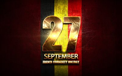 French Community Holiday, September 27, golden signs, Belgian national holidays, Belgium Public Holidays, Belgium, Europe