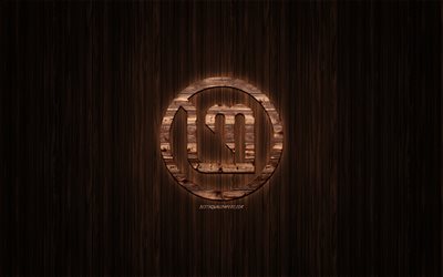 Linux Mint logo, wooden logo, wooden background, Linux Mint, emblem, brands, wooden art, Linux