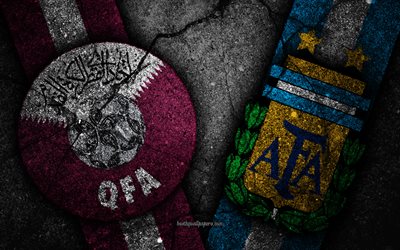 Qatar vs Argentina, 2019 Copa America, Group B, creative, grunge, Copa America 2019 Brazil, Argentina National Team, Qatar National Team, Conmebol
