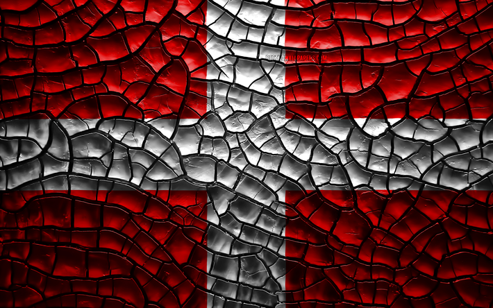 Flag of Savoy, 4k, french provinces, cracked soil, France, Savoy flag, 3D art, Savoy, Provinces of France, administrative districts, Savoy 3D flag, Europe