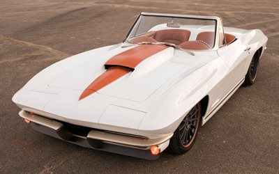 chevrolet corvette, retro-autos, wei&#223;e cabriolet, corvette tuning, american classic cars, chevrolet