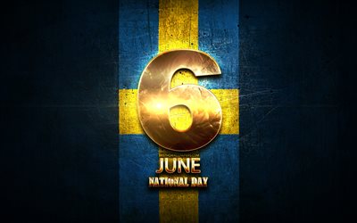 National Day, June 6, golden signs, Swedish national holidays, Sweden Public Holidays, Sweden, Europe, National Day of Sweden