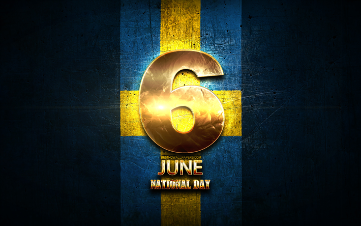 D&#237;a nacional, el 6 de junio de oro signos, sueco, fiestas nacionales, Suecia Festivos, Suecia, Europa, el D&#237;a Nacional de Suecia