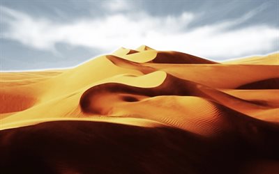&#246;knen, sand dunes, sand, Afrika, hav av sand