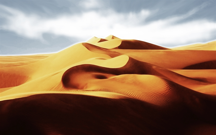 deserto, dune di sabbia, sabbia, Africa, mare di sabbia