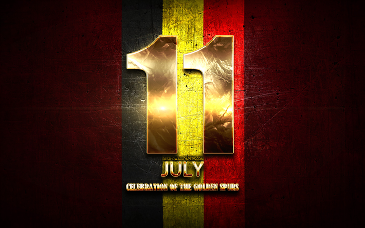 Firandet av den Gyllene Sporrar, 11 juli, gyllene tecken, Belgiska nationella helgdagar, Belgien Helgdagar, Belgien, Europa