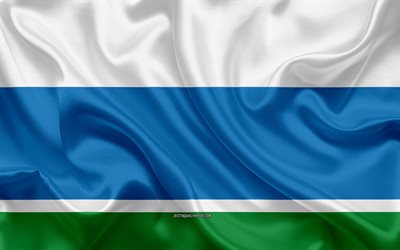 Rusya, Sverdlovsk Oblast bayrak Sverdlovsk Oblast bayrağı, 4k, ipek bayrak, Federal konular, ipek doku, Sverdlovsk Oblast, Rusya Federasyonu