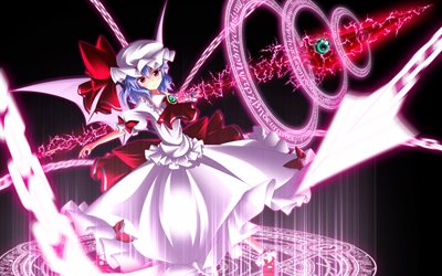 Touhou Project, Remilia Scarlet, Vampire, Scarlet Devil Mansion, le japonais en manga, les personnages