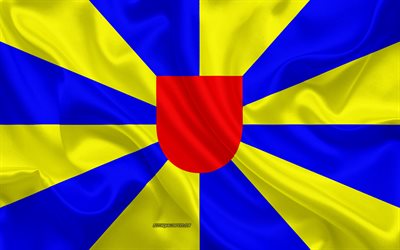 Bandeira de Flandres Ocidental, 4k, seda bandeira, Prov&#237;ncia belga, textura de seda, Flandres ocidental bandeira, B&#233;lgica, Flandres Ocidental, As prov&#237;ncias de B&#233;lgica