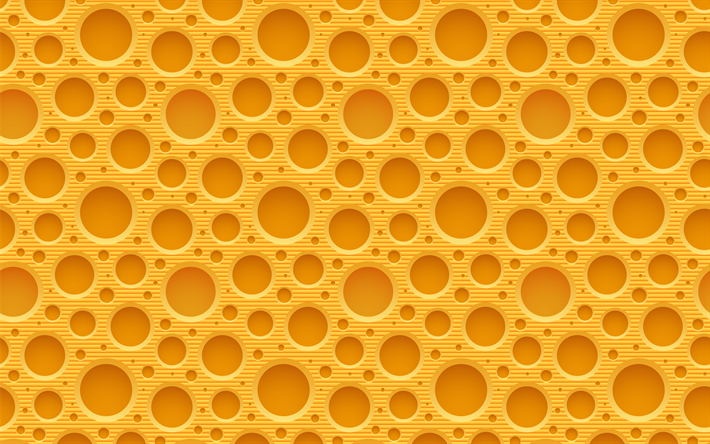 cheese texture, 4k, food textures, 3D cheese texture, cheese backgrounds, slices of cheese, creative, yellow backgrounds, cheese