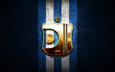 دينامو تيرانا, الشعار الذهبي, فئة متفوقة, خلفية معدنية زرقاء, كرة القدم, نادي كرة القدم الألباني, شعار dinamo tirana