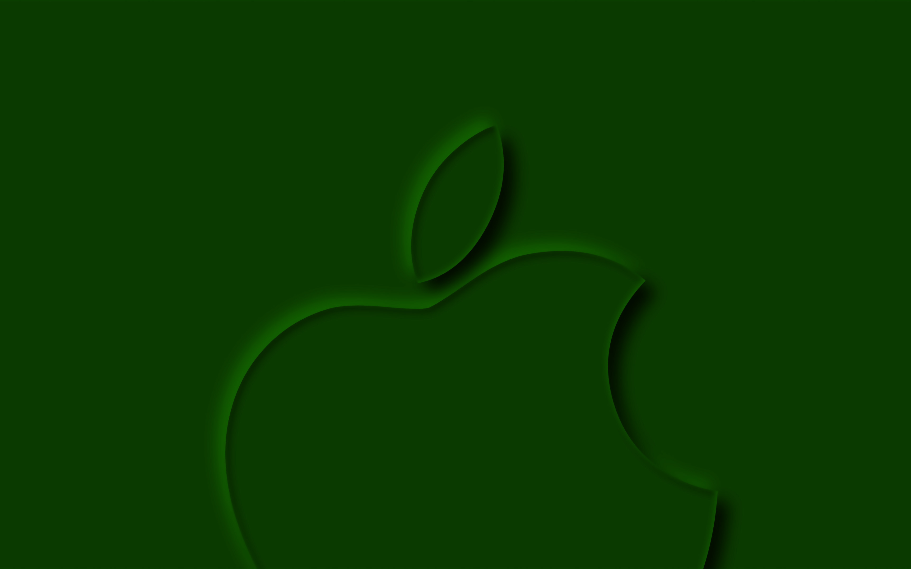 apple logo verde, 4k, criativo, m&#237;nimo, fundos verdes, apple logo 3d, apple minimalismo, apple logo, apple